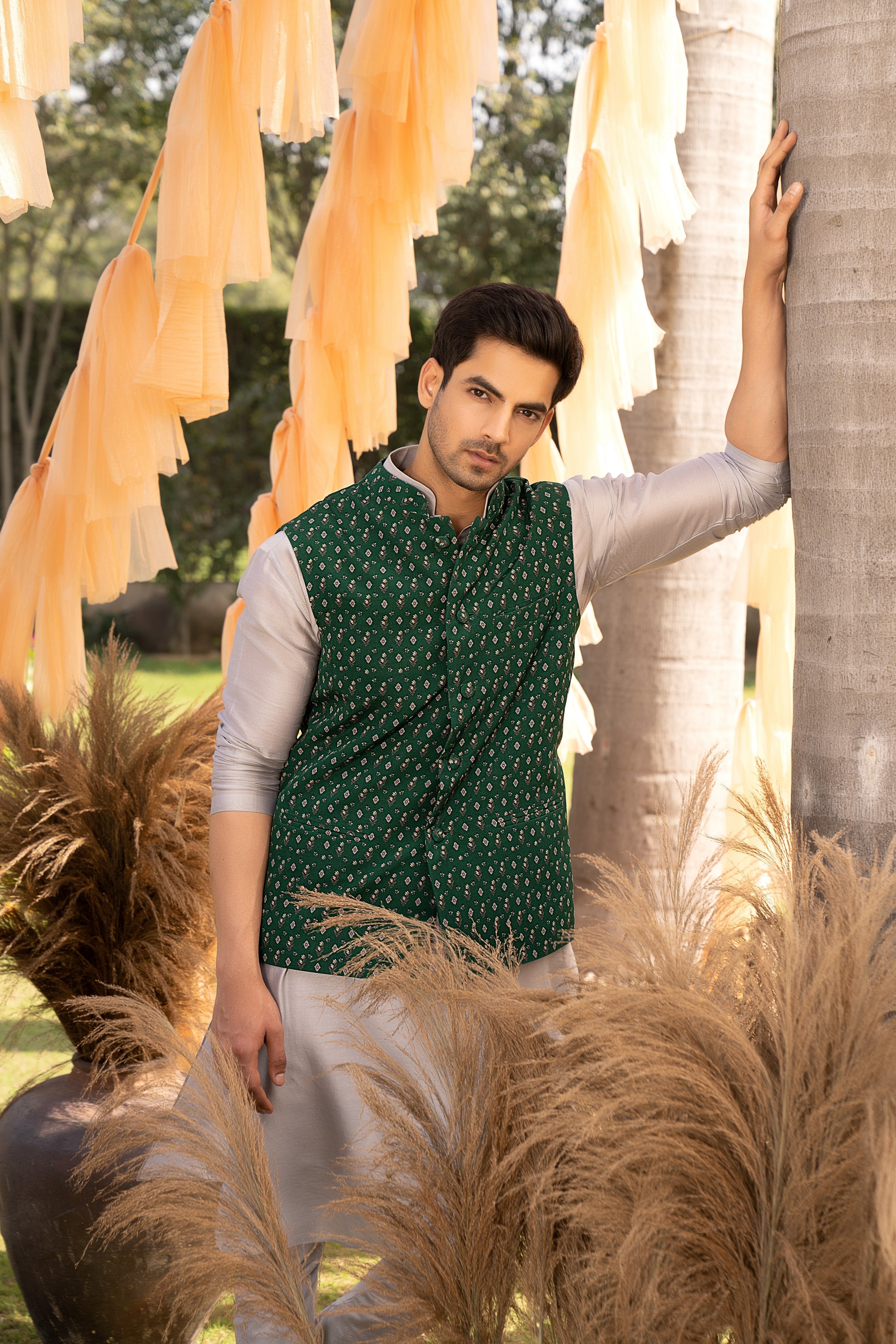 Grey churidaar set