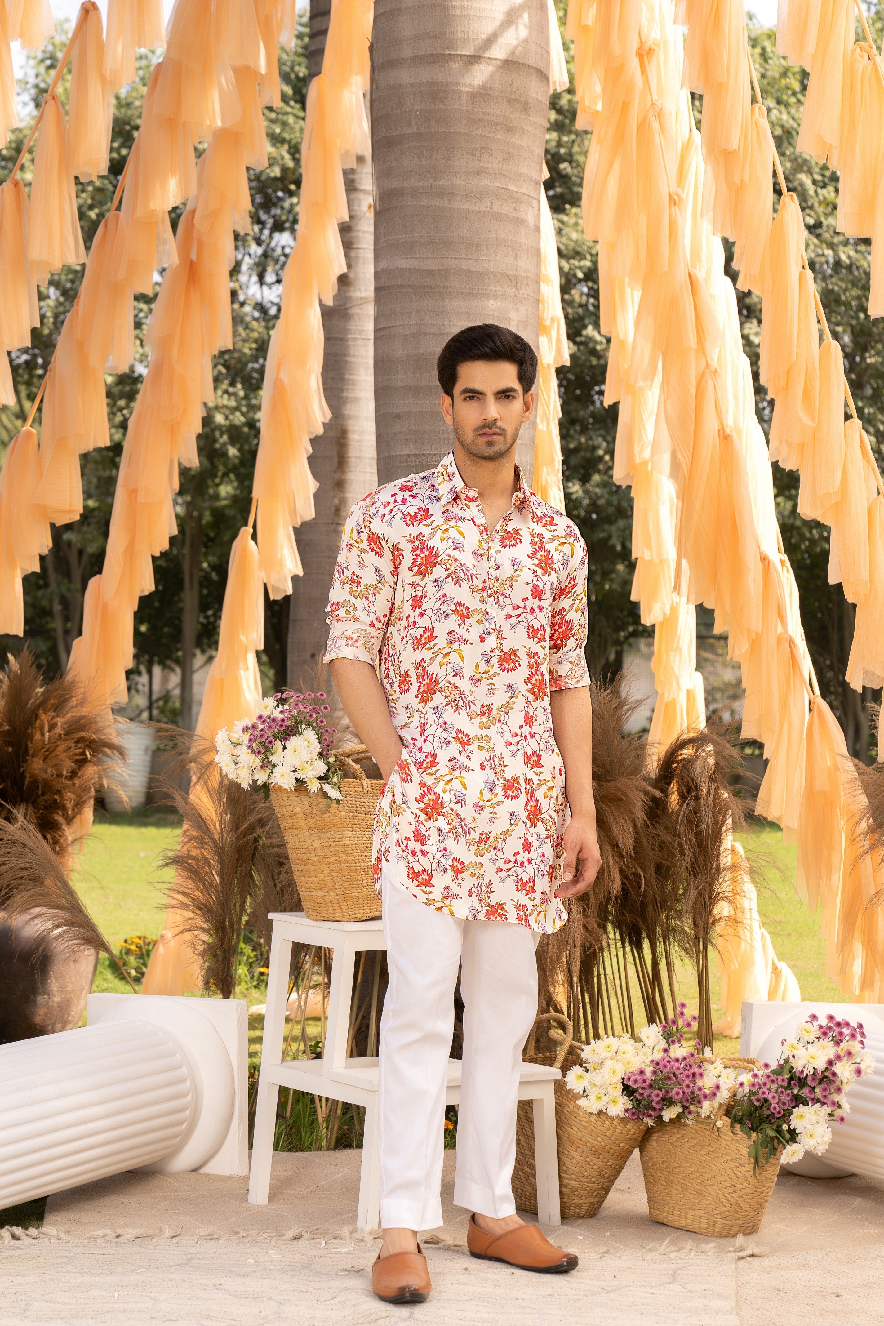 Off white kurta set