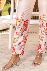 Off white printed co-ord set