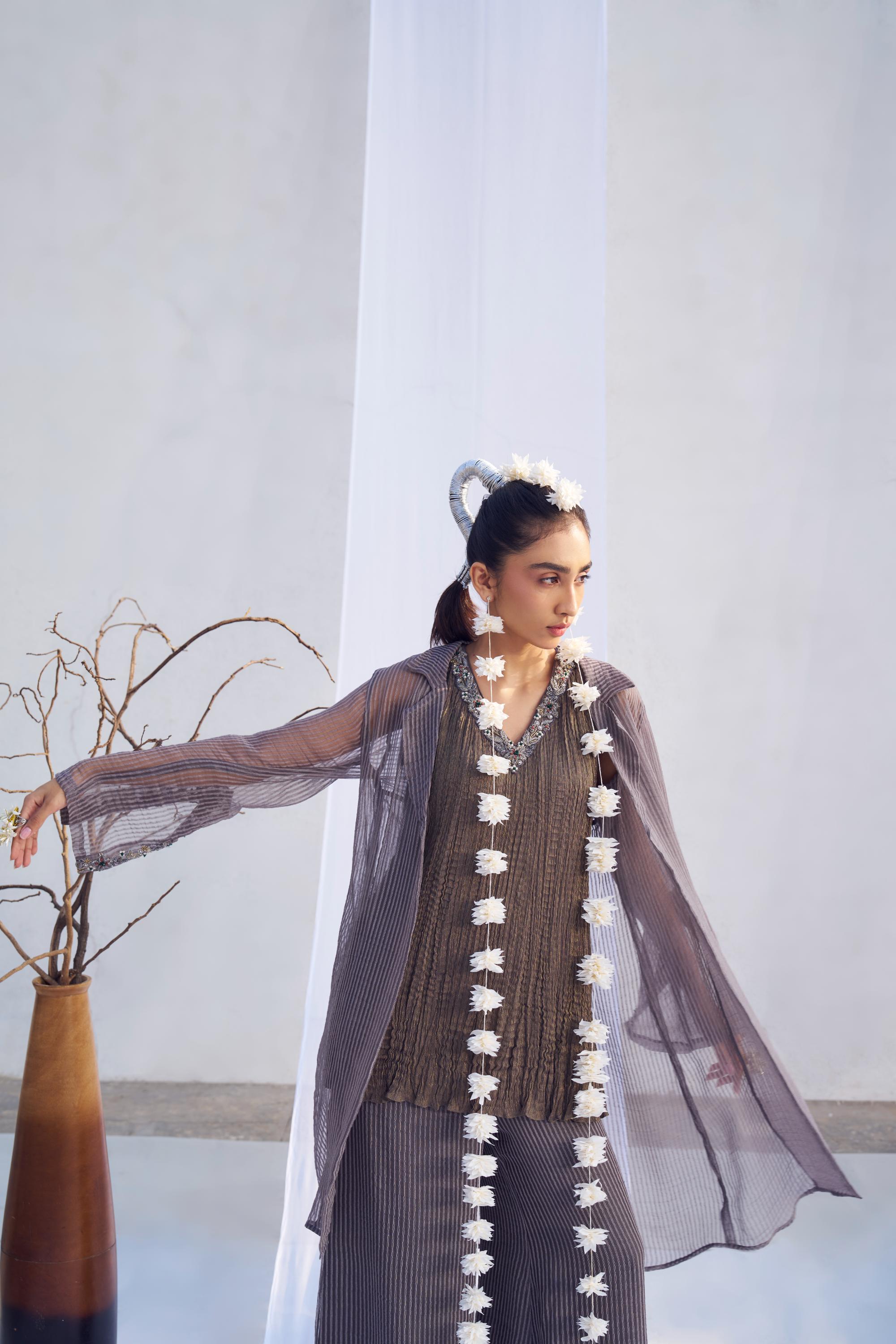 Shanta- Jacket with tunic set