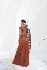 Dayamayi- Festive Draped saree blouse set