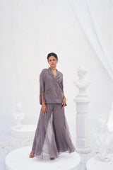 Anagha- Embroidered dressy blazer set