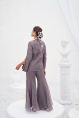 Anagha- Embroidered dressy blazer set