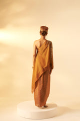 Girija- One shoulder top with draped skirt