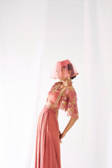 Kantimati- Cape, bustier and palazzos set