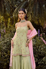 Sage Sharara Set