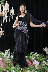 Belted Saree Set