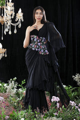 Belted Saree Set