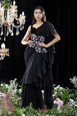 Belted Saree Set
