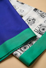Electric Blue Camera Saree