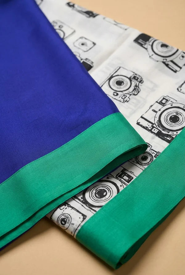 Electric Blue Camera Saree
