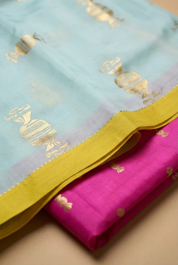 Powder Blue Toffee Saree