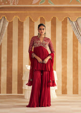 Qasida Short Anarkali Set