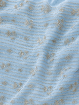 Sky Blue Pure Georgette Handloom Gota Patti Saree