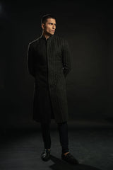 Black Sherwani Set