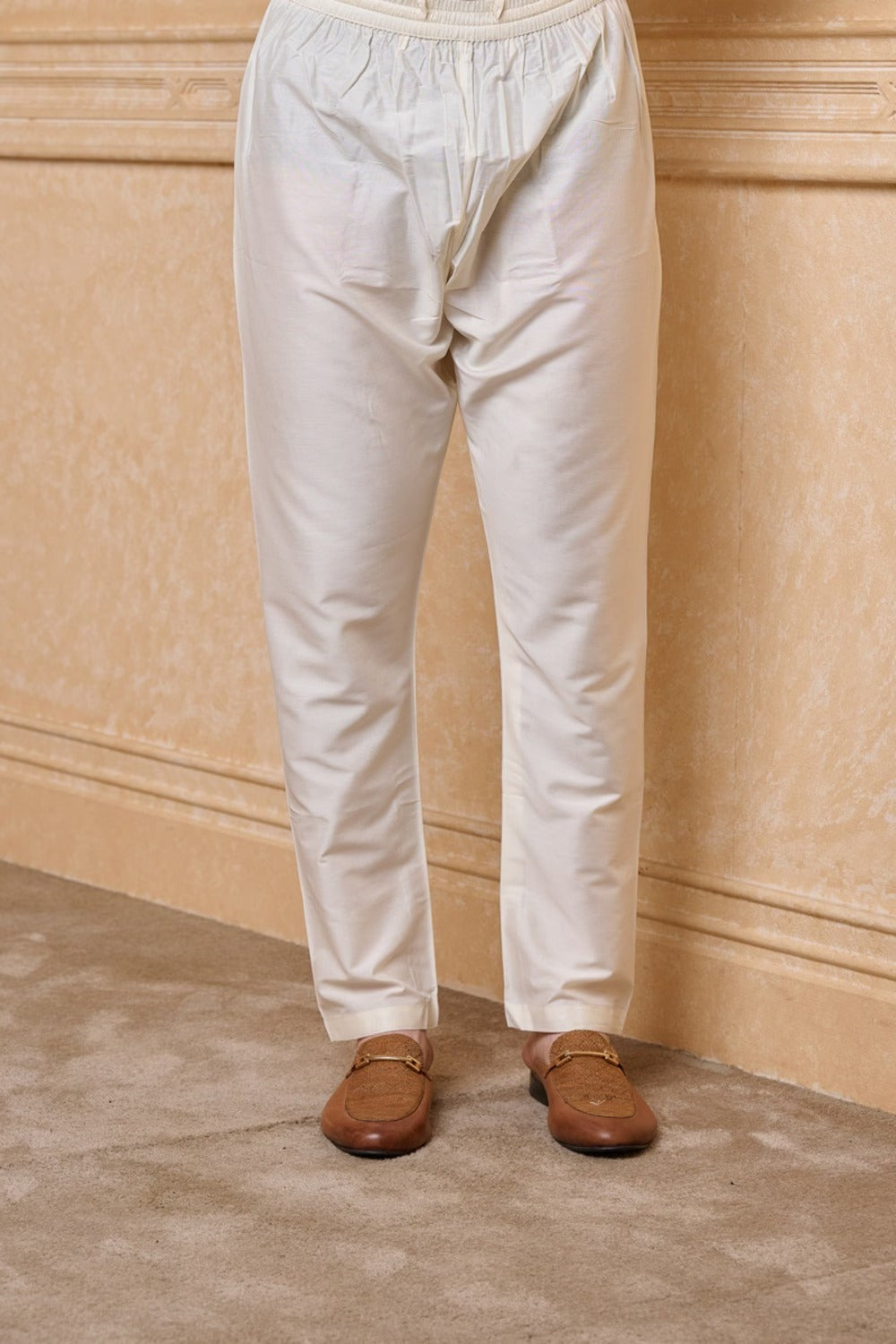 Ivory Embroidered Kurta Bundi Set