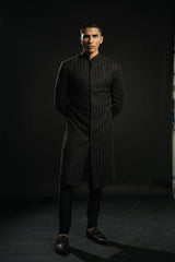 Black Sherwani Set