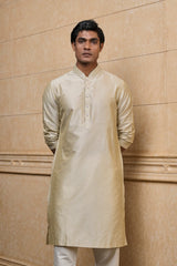 Golden Rajsi Kurta Bundi Set