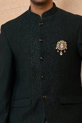 Dark Green Classic Bandhgala Set