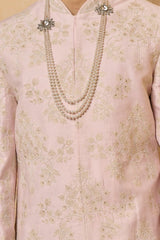 Pink Embroidered Sherwani