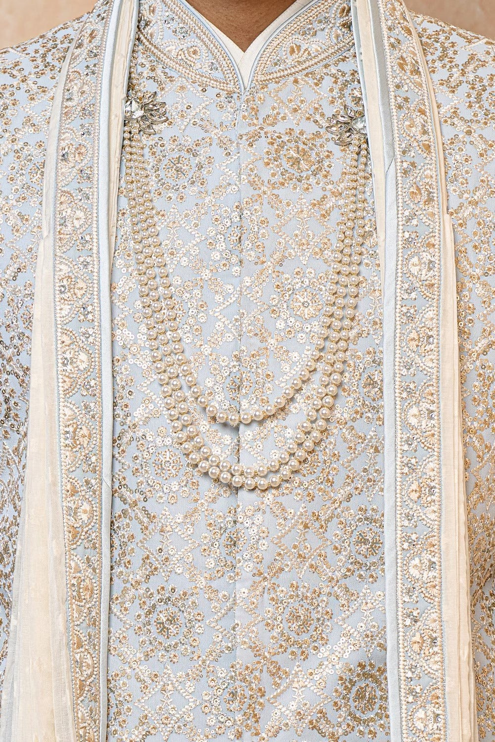 Light Blue Georgette Sherwani