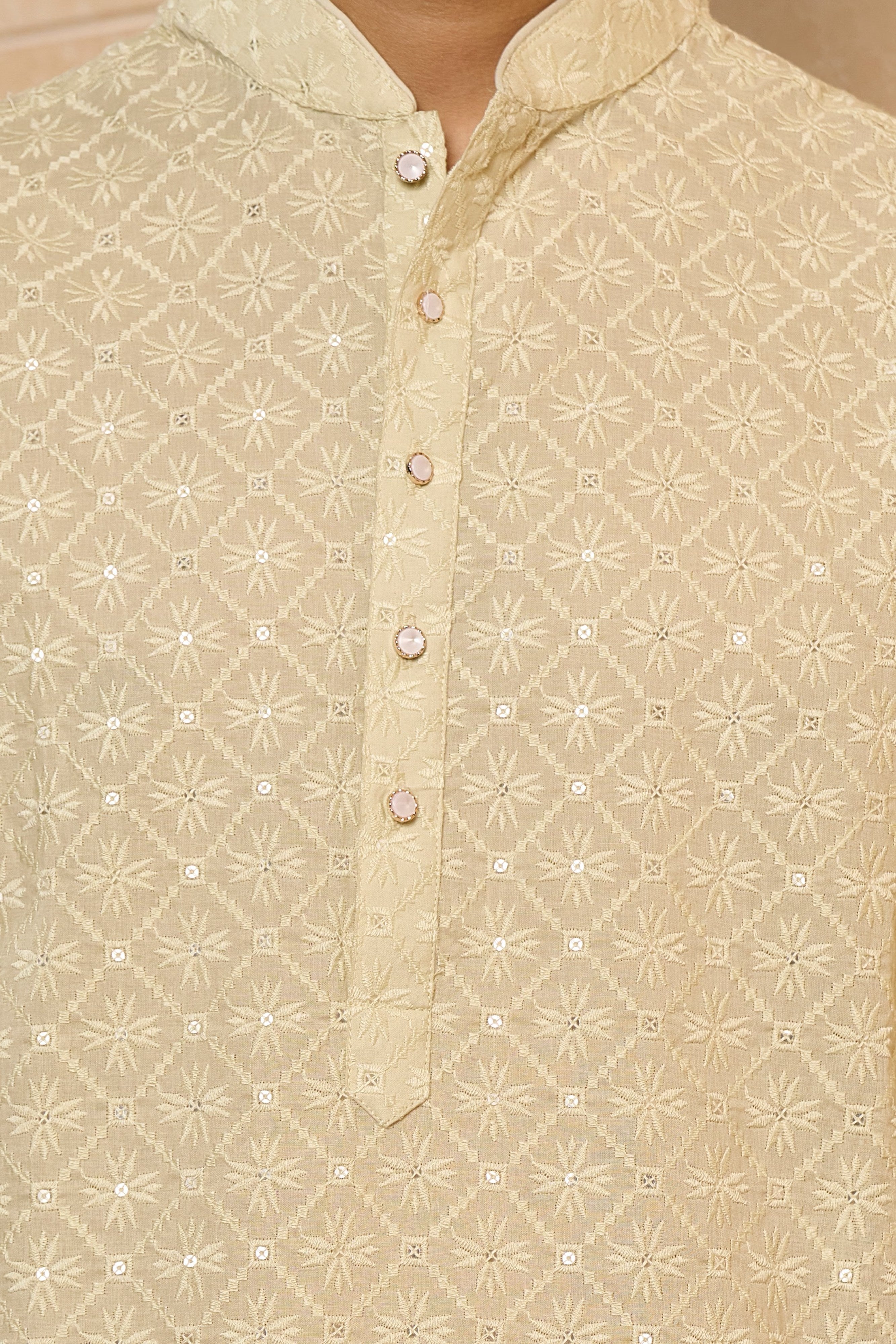 Celadon Motif Kurta Set