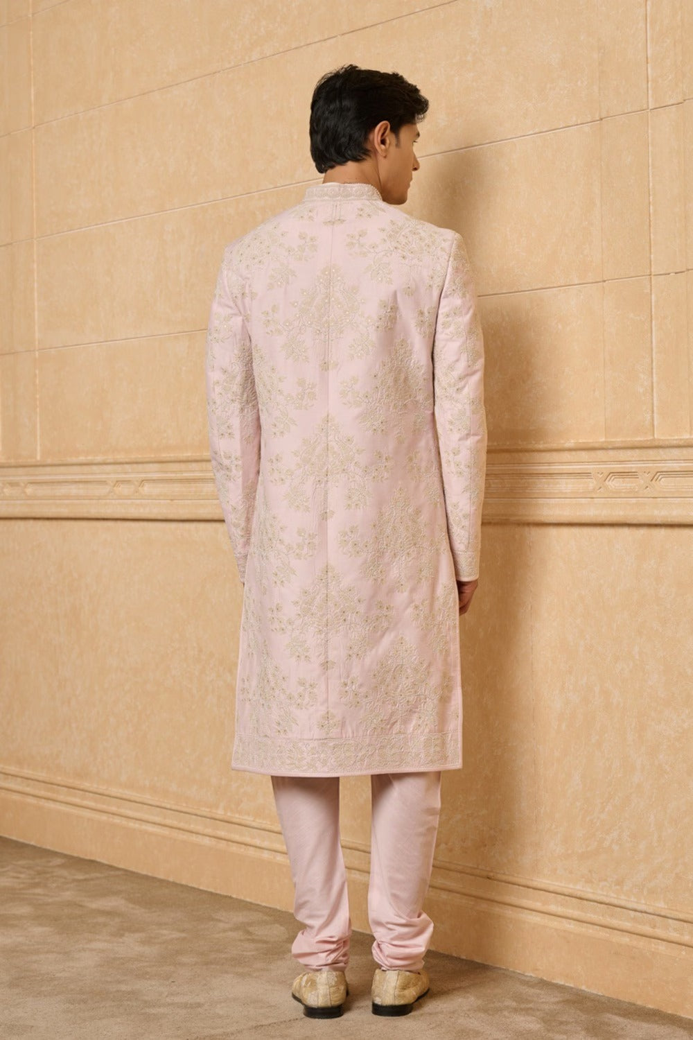 Pink Embroidered Sherwani