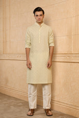 Celadon Motif Kurta Set