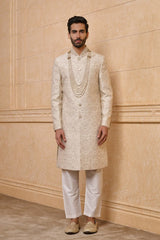 Ivory Brocade Sherwani