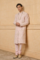 Pink Embroidered Sherwani