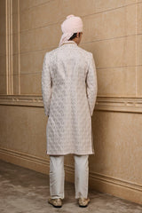 Pink Embroidered Sherwani Set