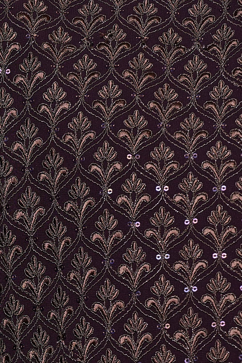 Dark Purple Leaf Bush Sherwani Set
