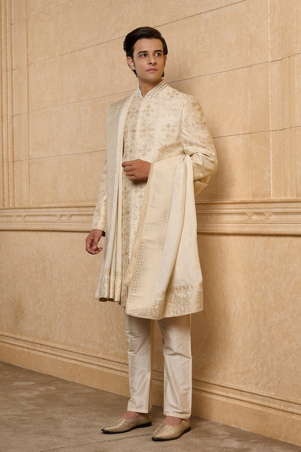 Ivory Royal Court Sherwani Set
