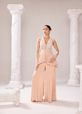 Hiley Halterneck peplum Sharara
