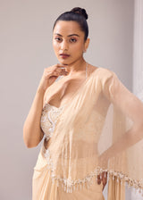 A- Symmetrical drape saree