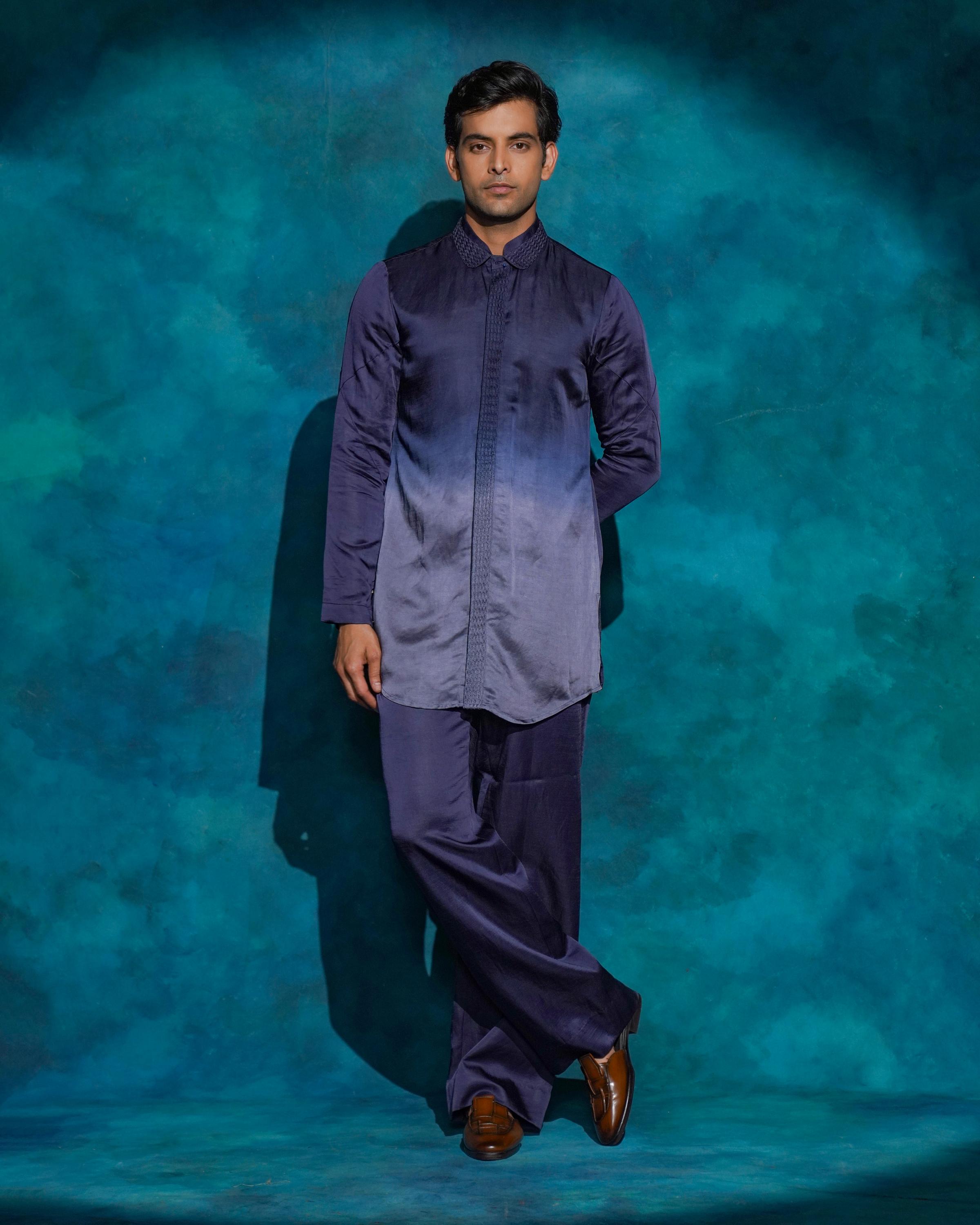 OCEANIC PURPLE OMBRE
SHORT KURTA SET