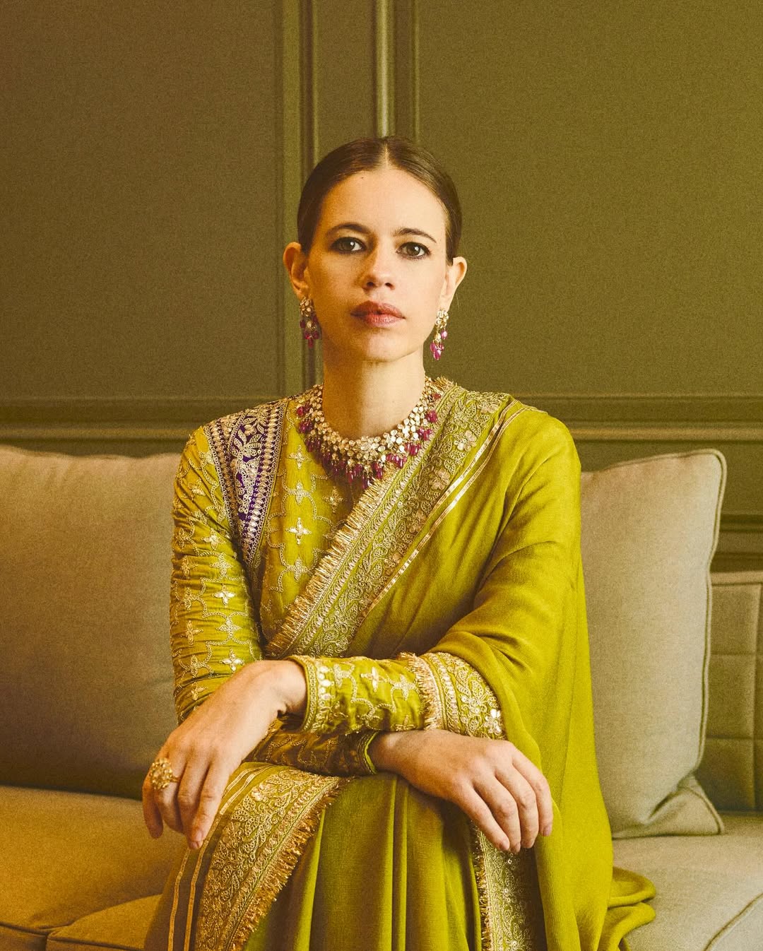 Kalki Koechlin in Nizaam Saree Set
