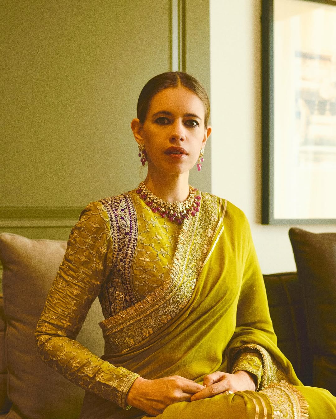 Kalki Koechlin in Nizaam Saree Set
