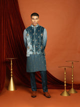 NOAH - BLUE VEST JACKET SET