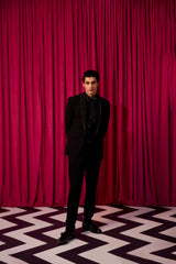 Crisp black tuxedo set