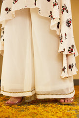 Ivory Kohinoor Buta Print Palazzo Set