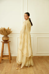 Ghee Foil Embroidered Sharara Set