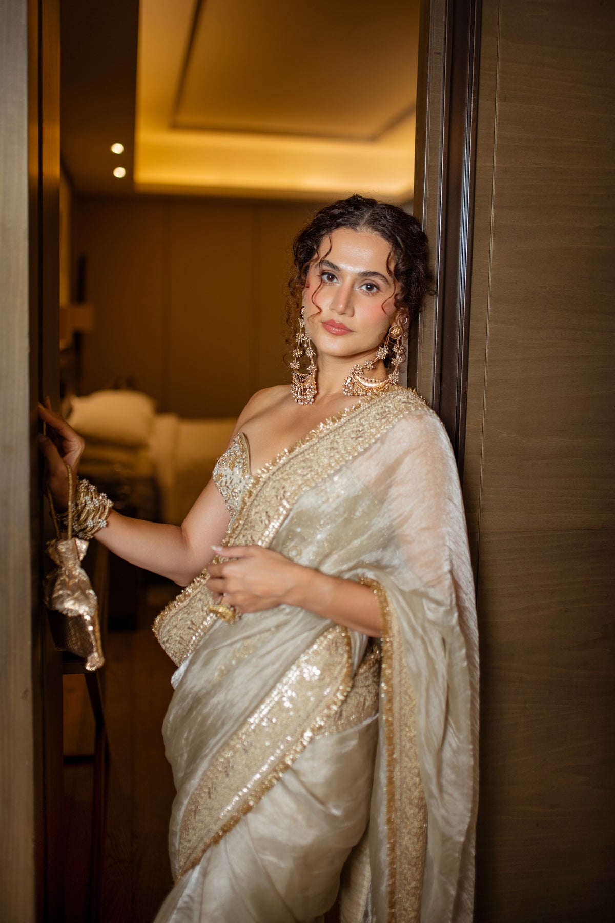Taapsee Pannu in Sabira Saree Set