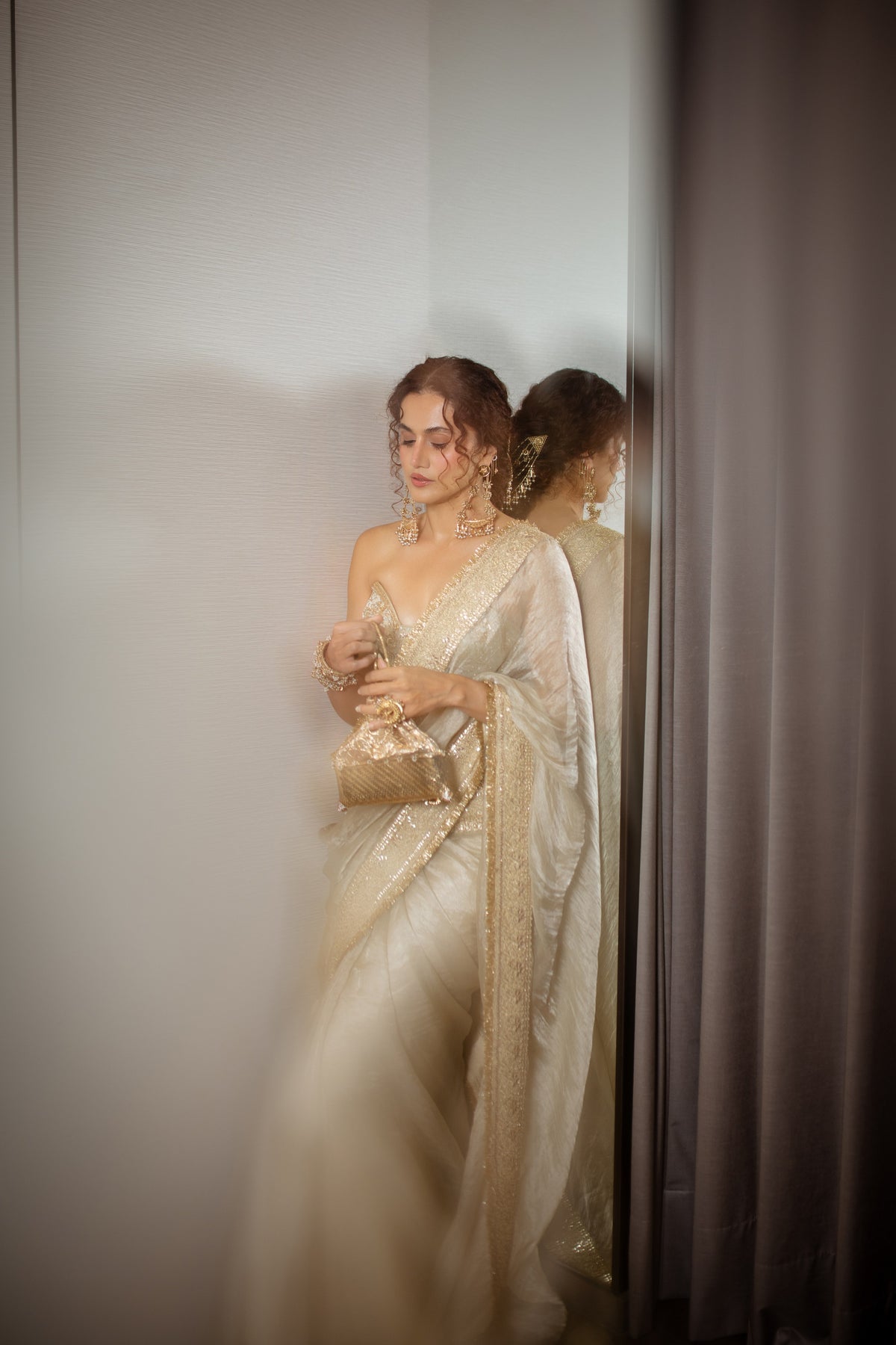 Taapsee Pannu in Sabira Saree Set