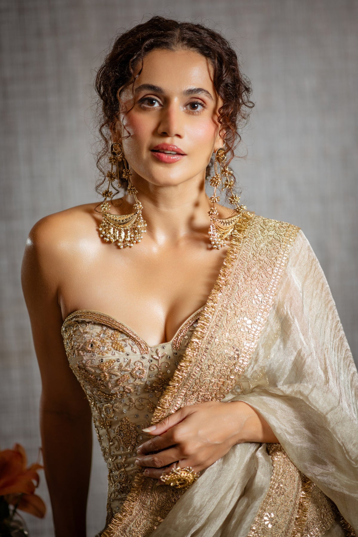 Taapsee Pannu in Sabira Saree Set