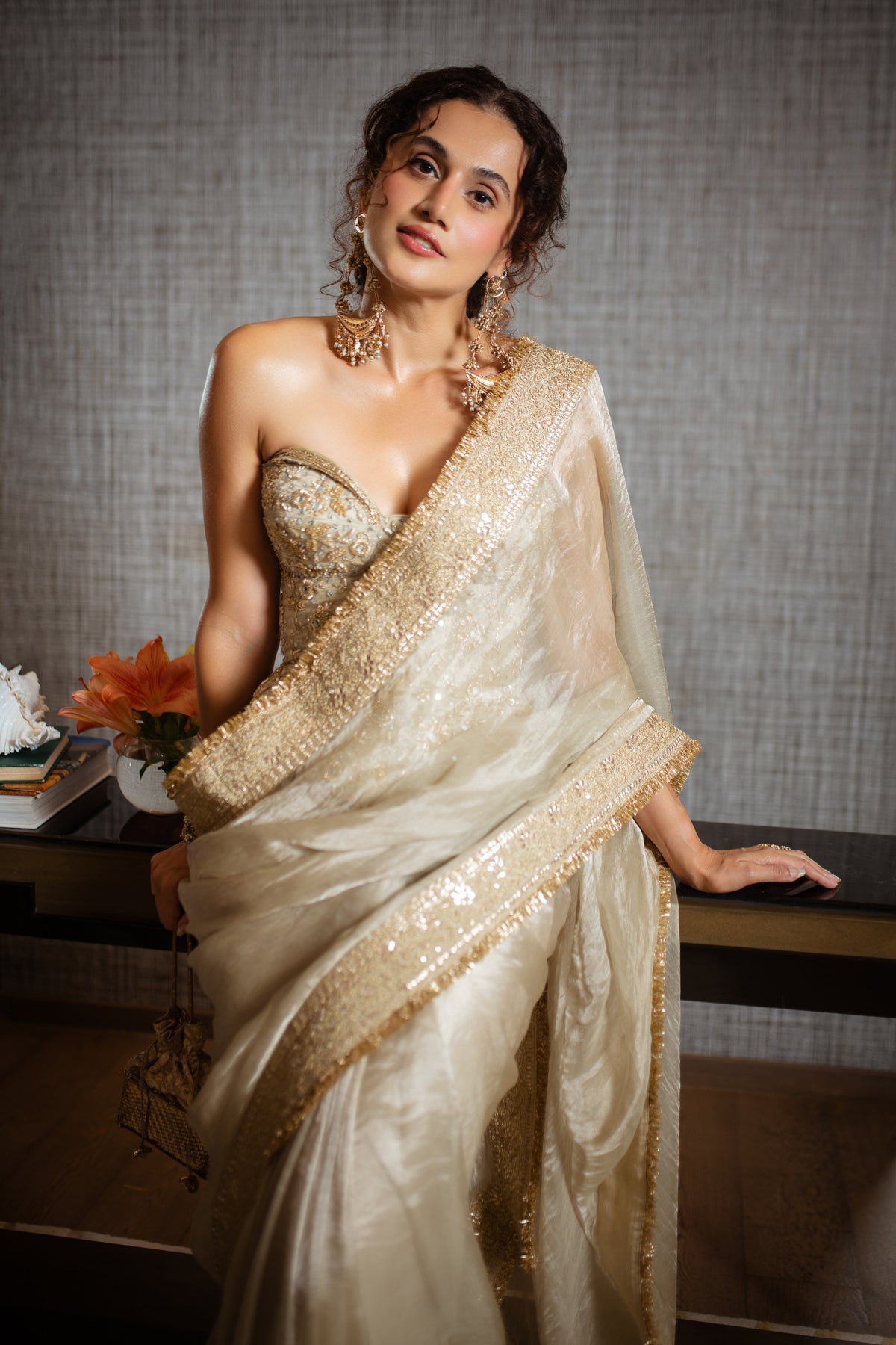 Taapsee Pannu in Sabira Saree Set
