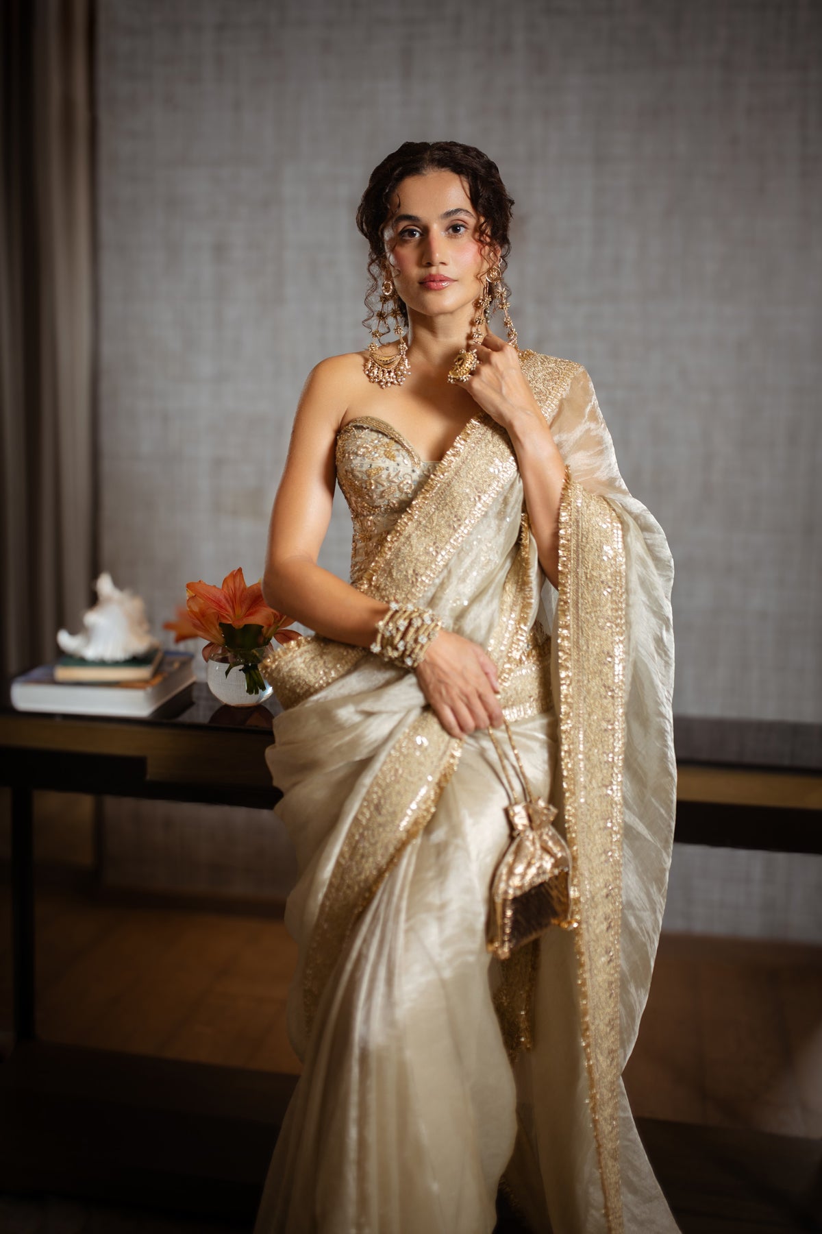 Taapsee Pannu in Sabira Saree Set