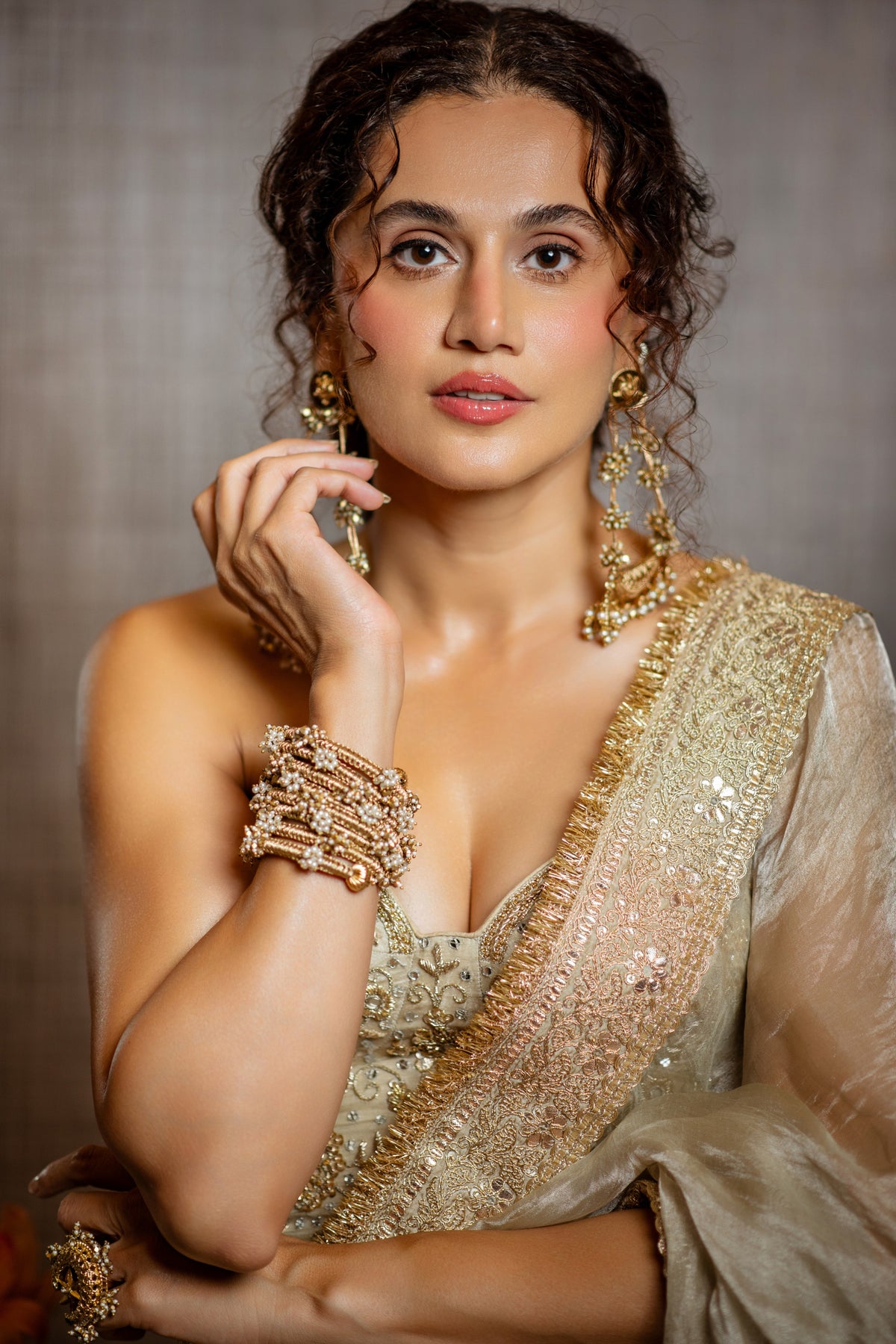 Taapsee Pannu in Sabira Saree Set