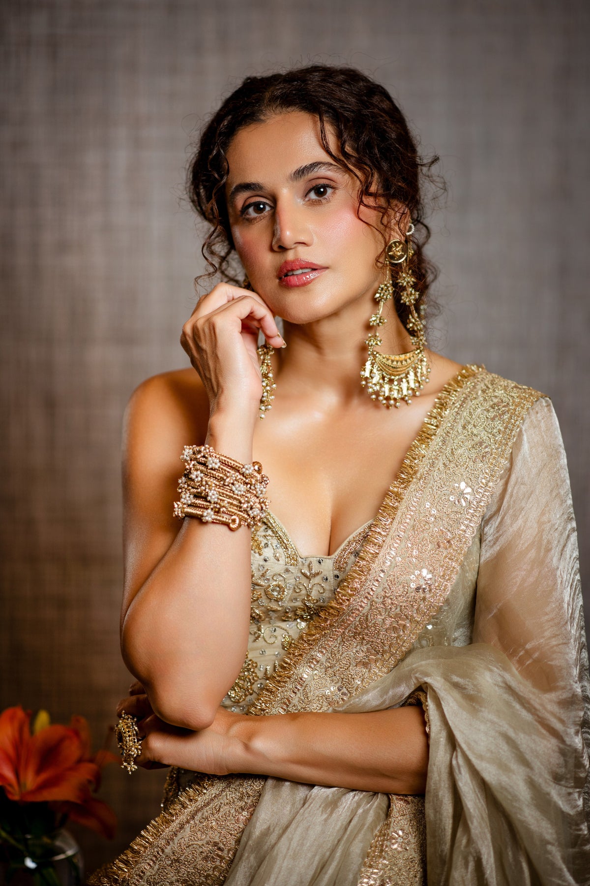 Taapsee Pannu in Sabira Saree Set