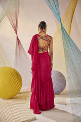 Swara lehenga saree set